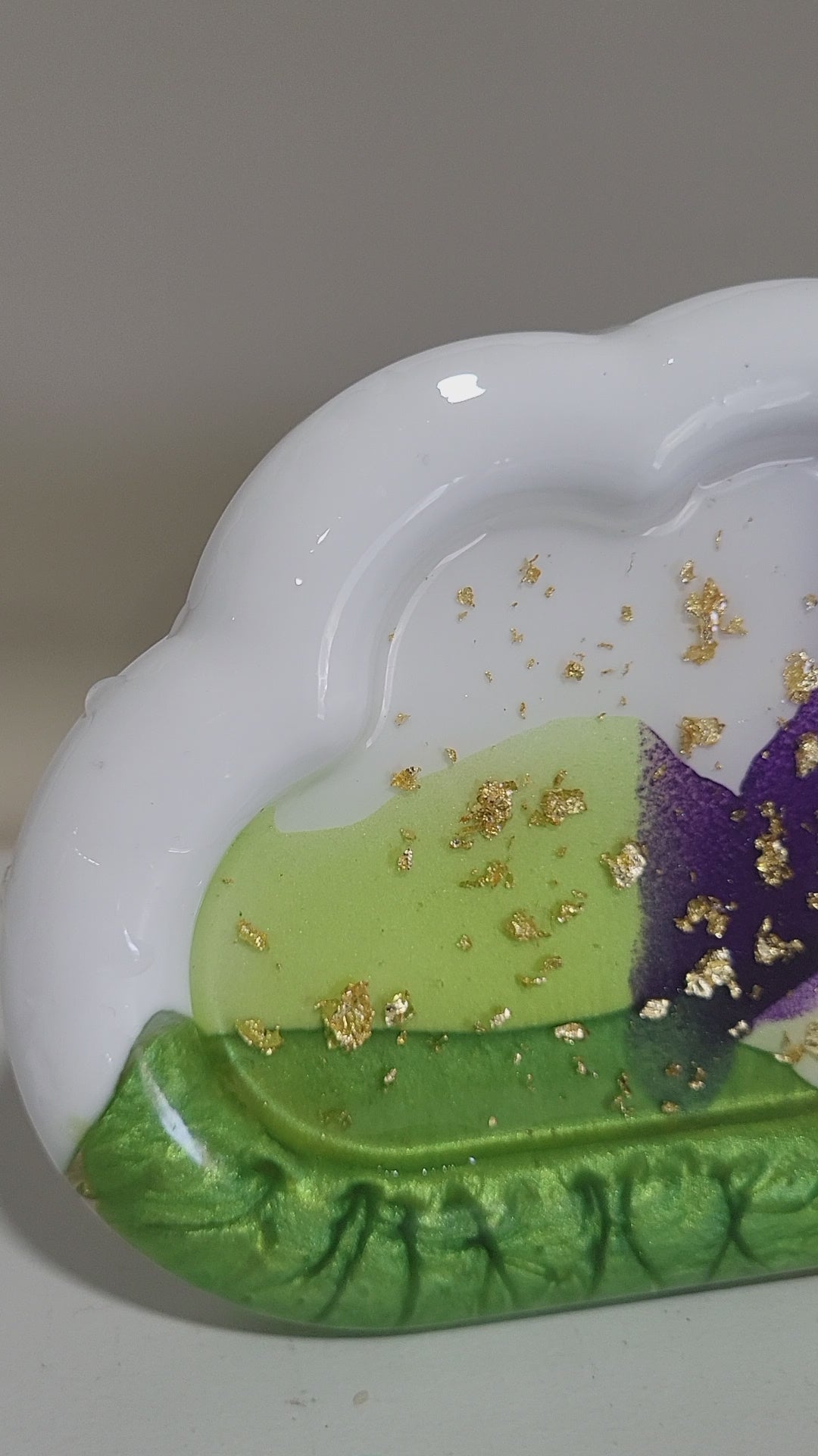 Handmade Resin & Plaster Trinket Tray Set