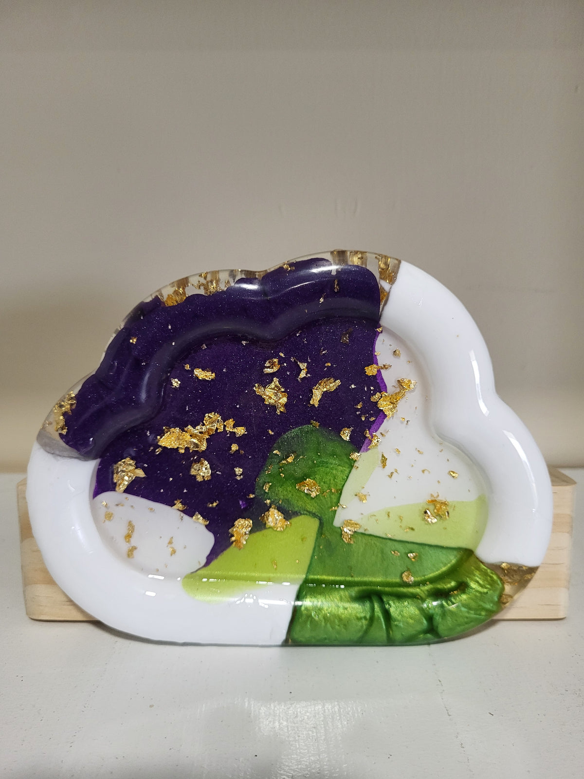 Handmade Resin & Plaster Trinket Tray Set