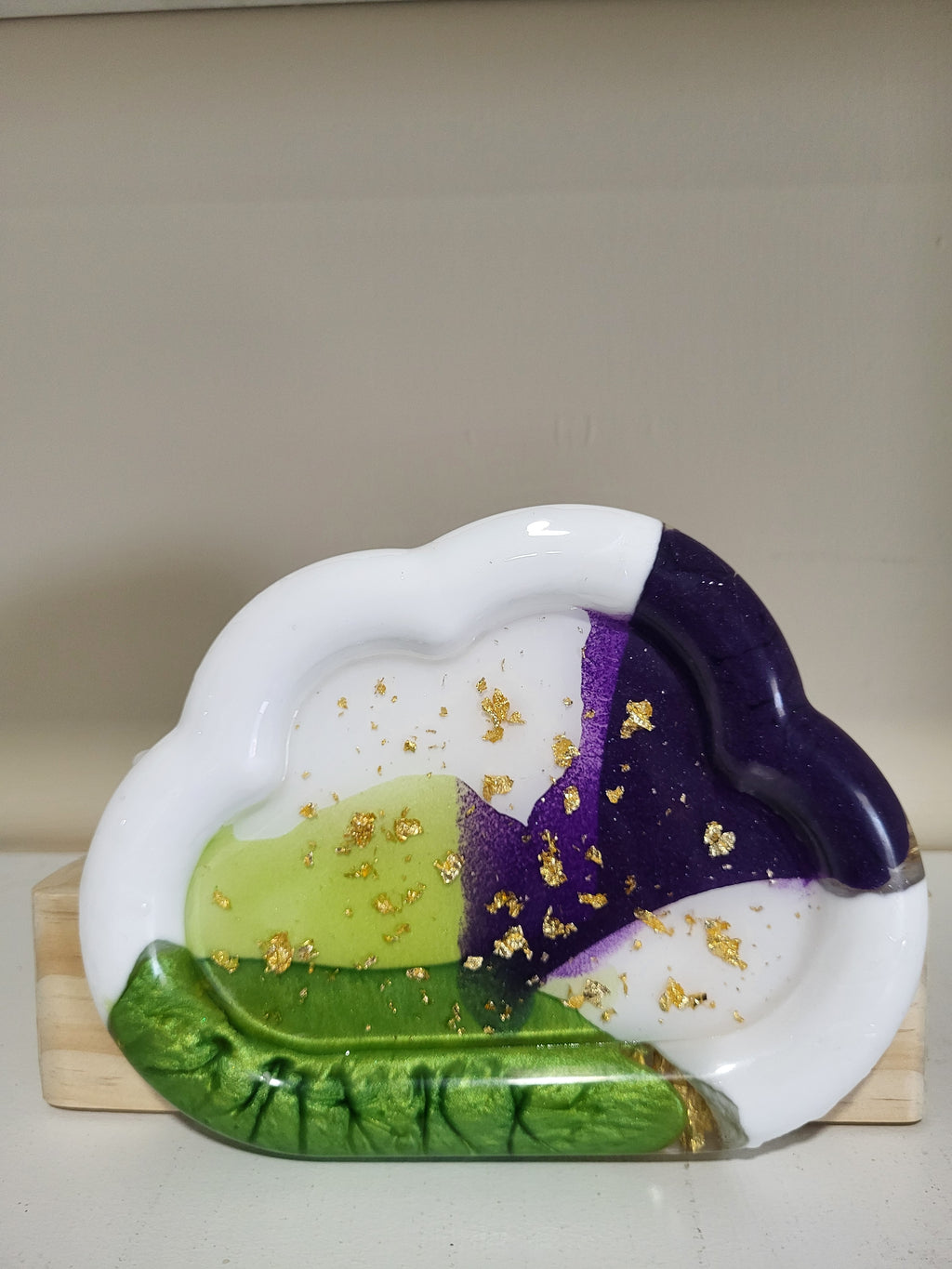 Handmade Resin & Plaster Trinket Tray Set