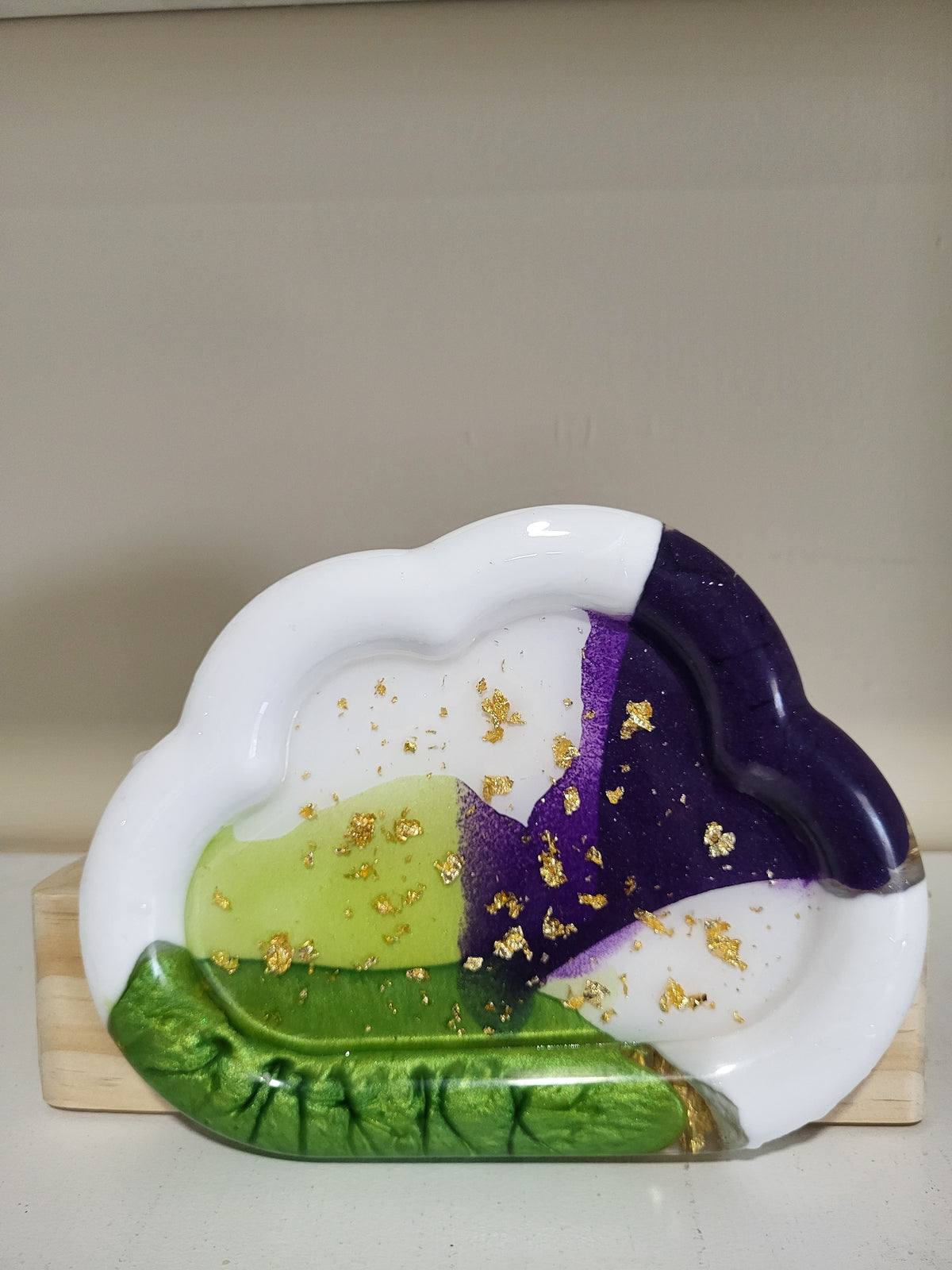 Handmade Resin & Plaster Trinket Tray Set