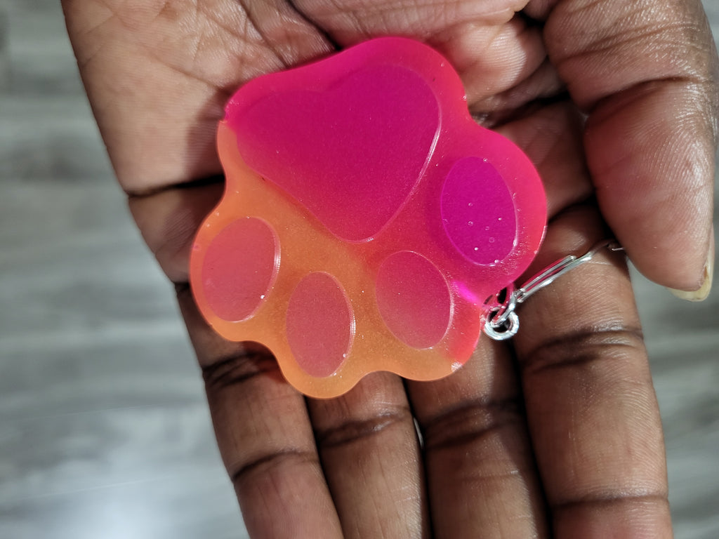 Glow-in-the-Dark Pawprint Keychain 3