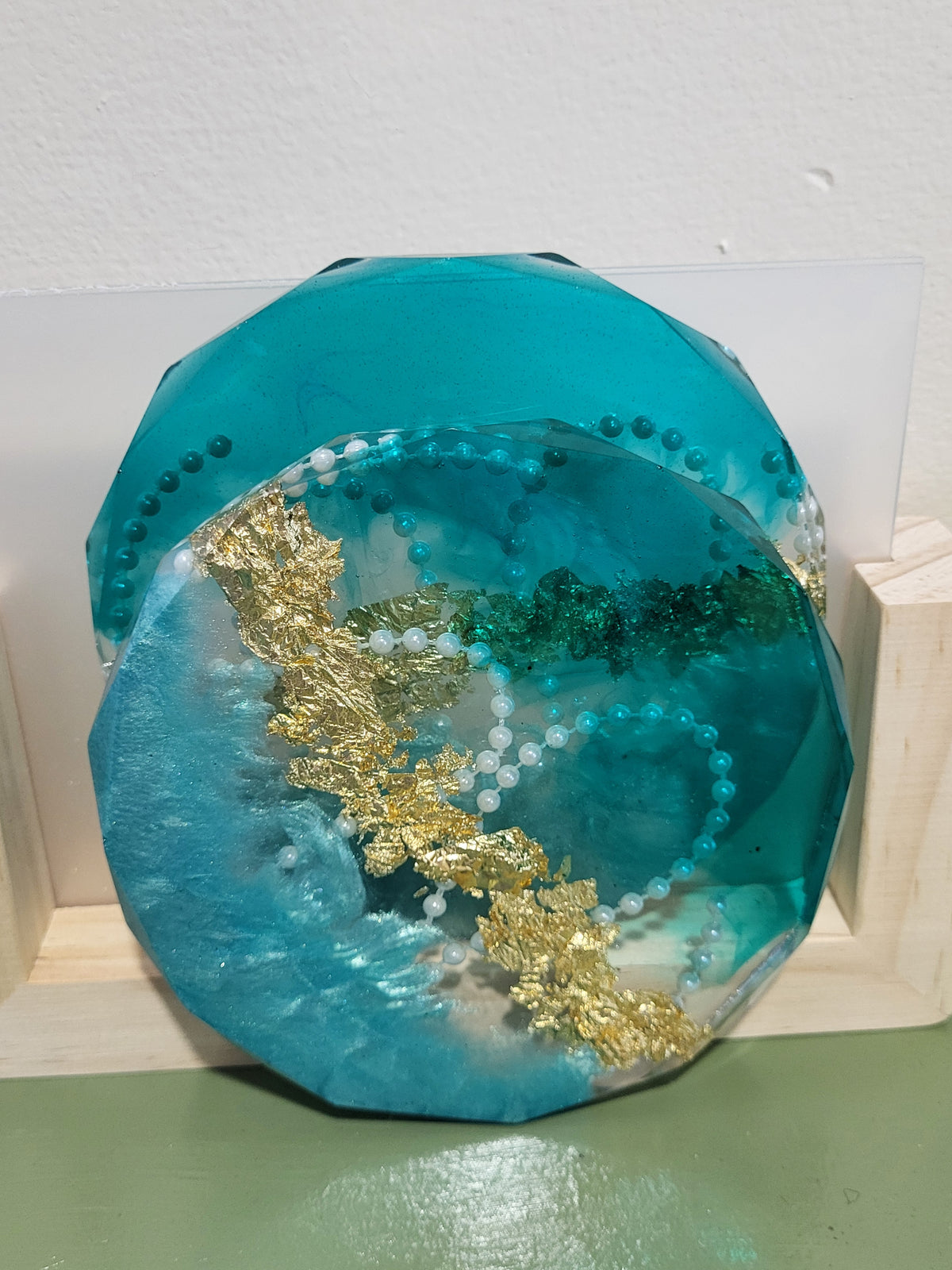 Beautiful teal coaster set