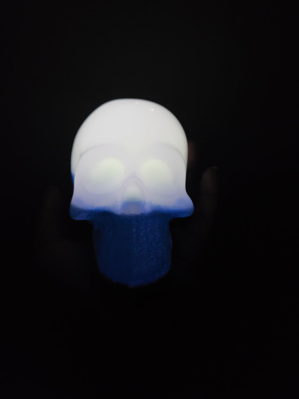 Glowing Skull Cobalt Blue and Gray
