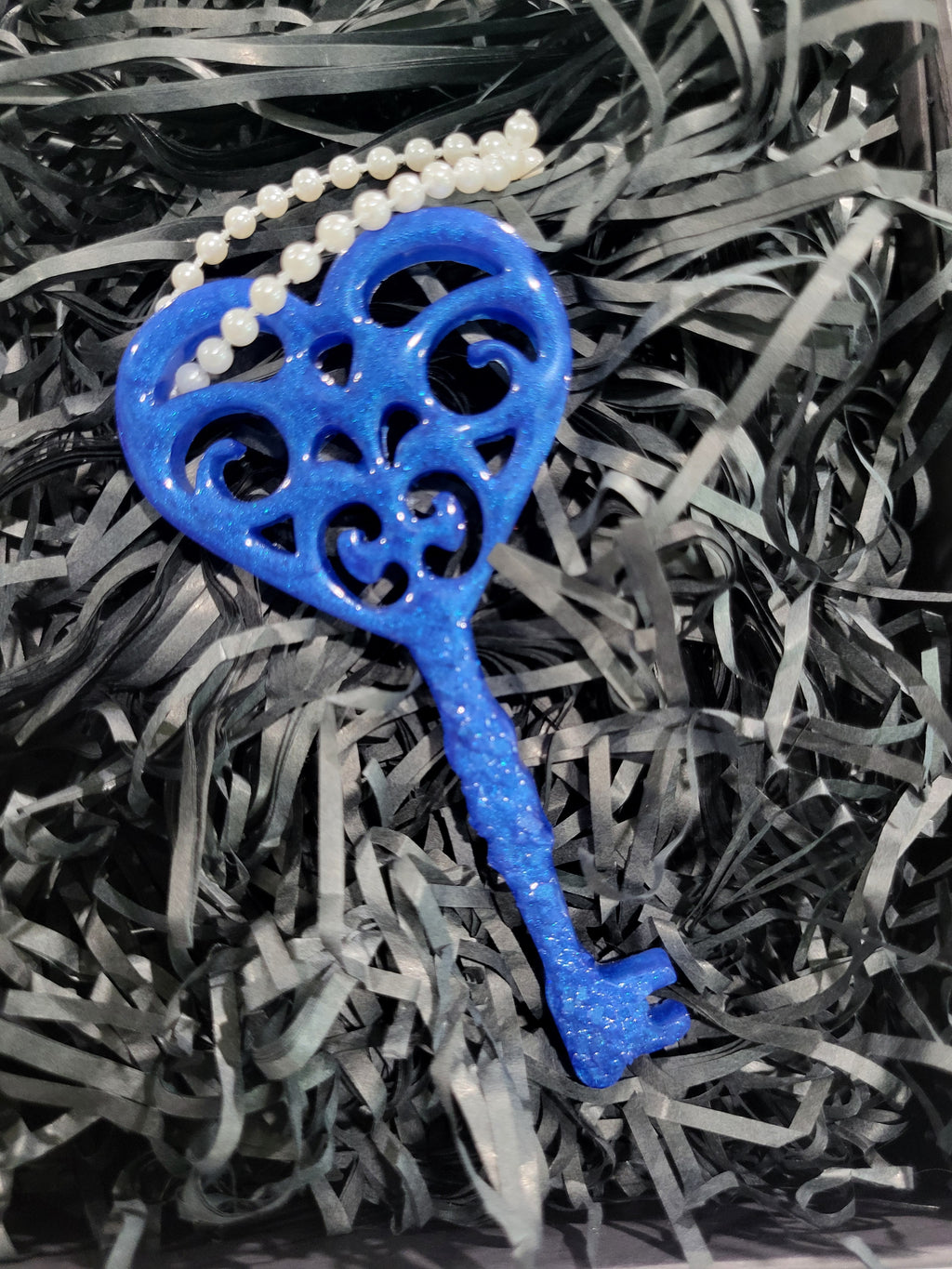 Druzy Key Holiday Ornament