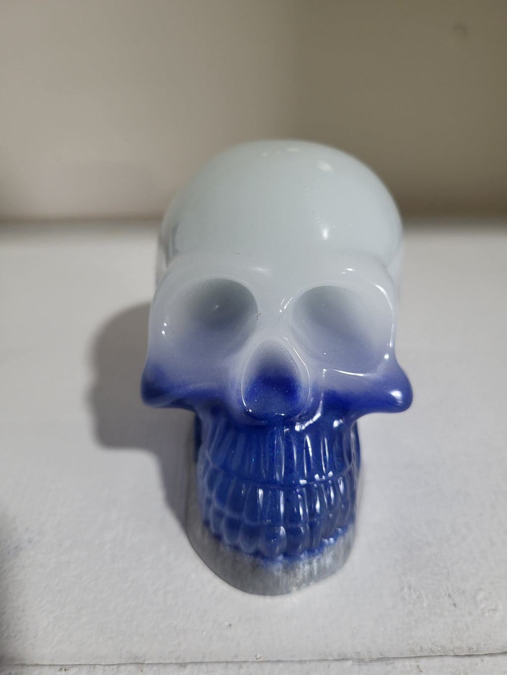Glowing Skull Cobalt Blue and Gray