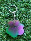 Glow-in-the-Dark Pawprint Keychain