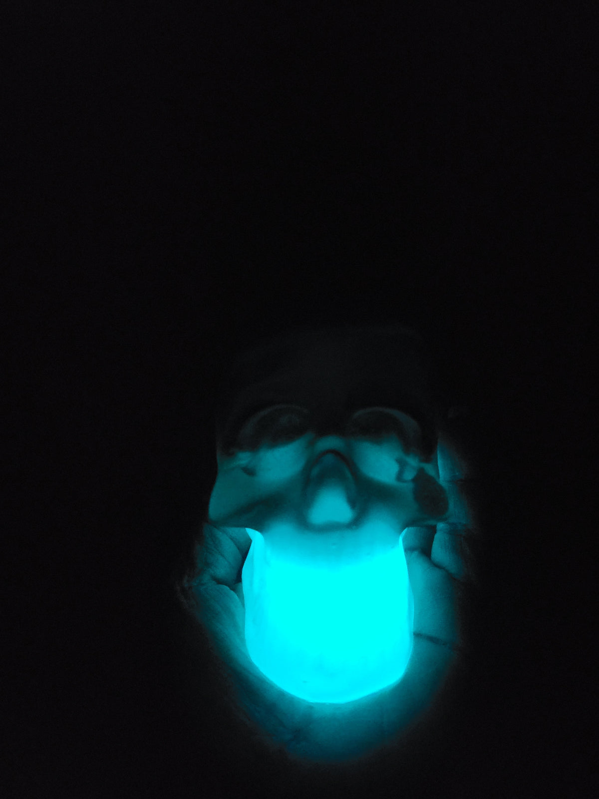 Glowing Aquateal Skull