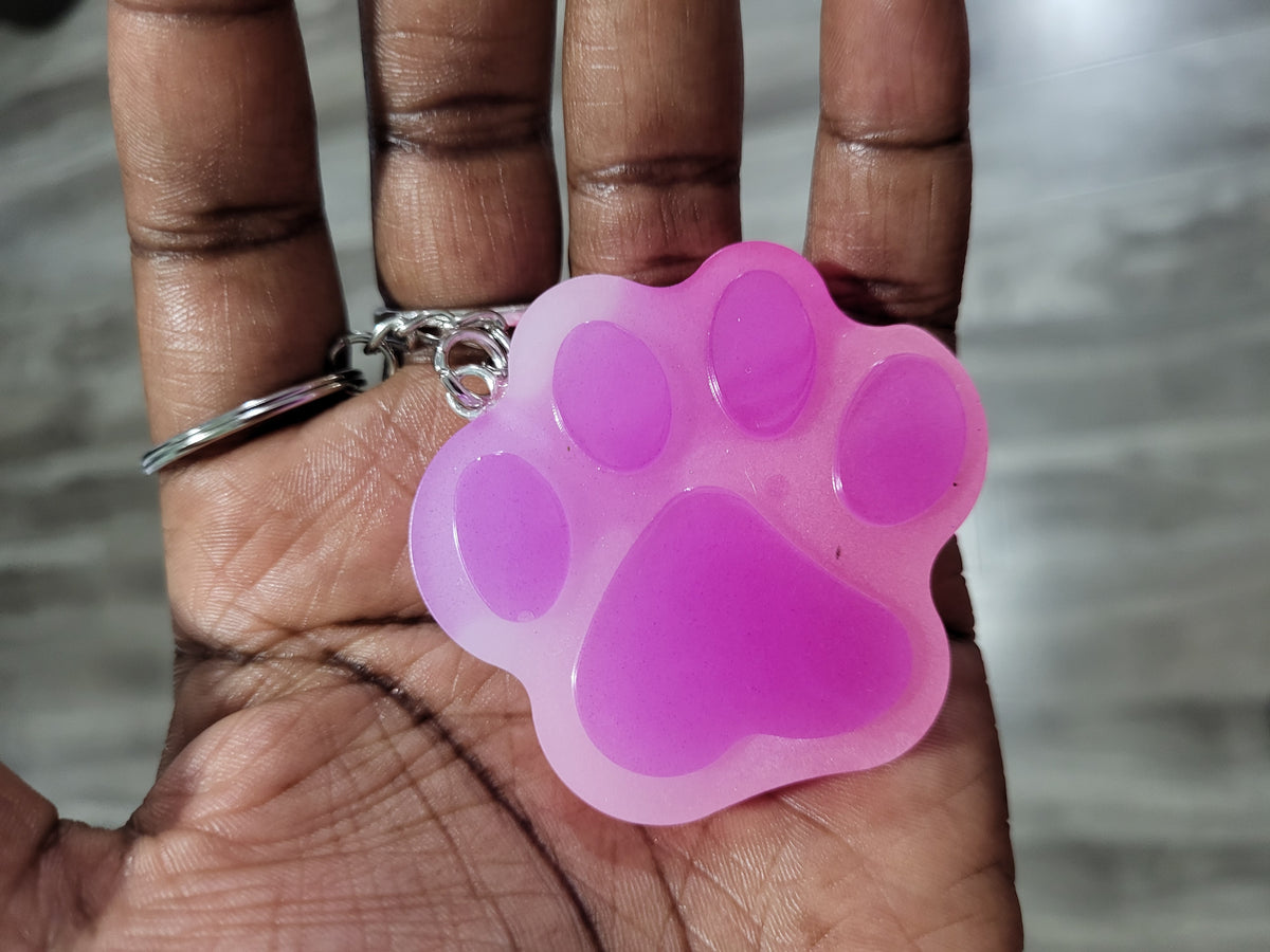 Glow-in-the-Dark Pawprint Keychain 5