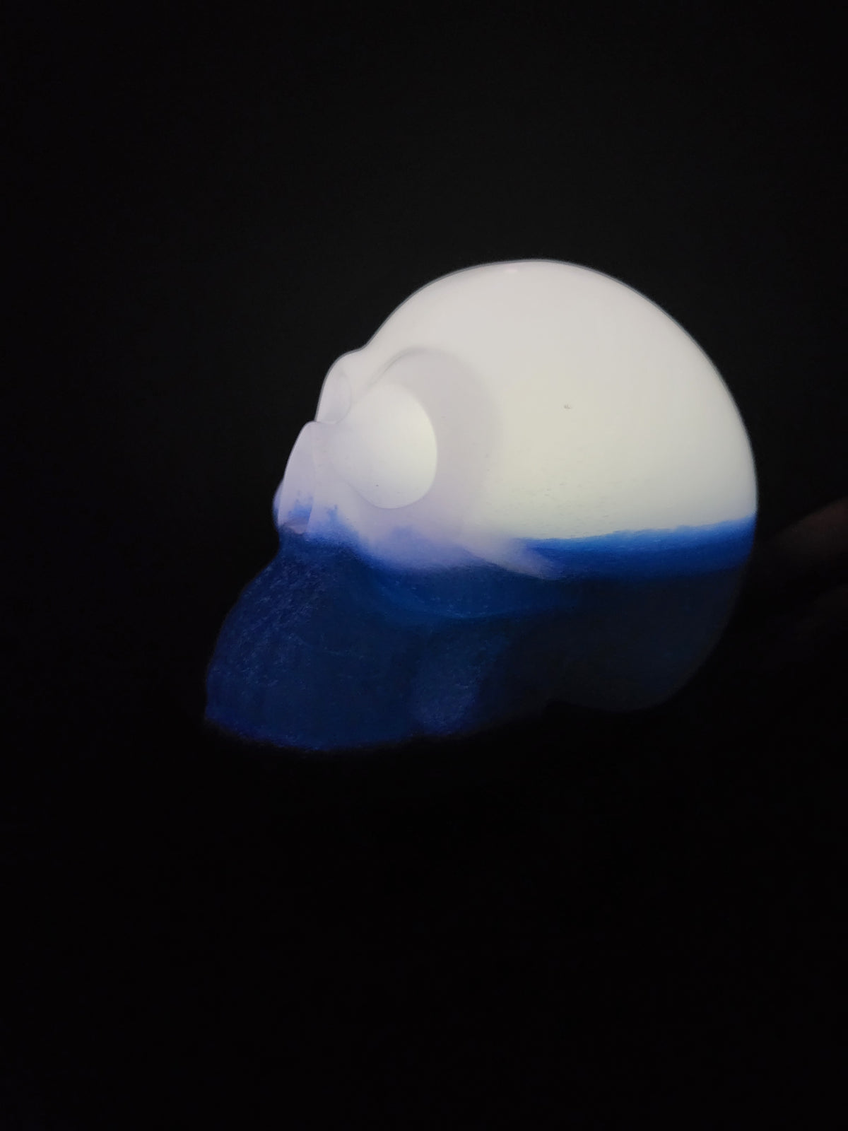 Glowing Skull Cobalt Blue and Gray