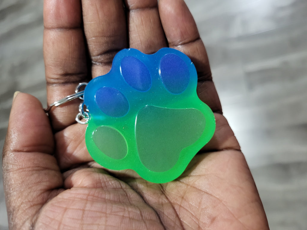 Glow-in-the-Dark Pawprint Keychain 4