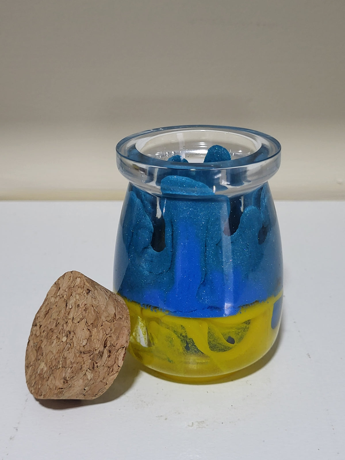 Zesty Azul Lemon Cork Jar