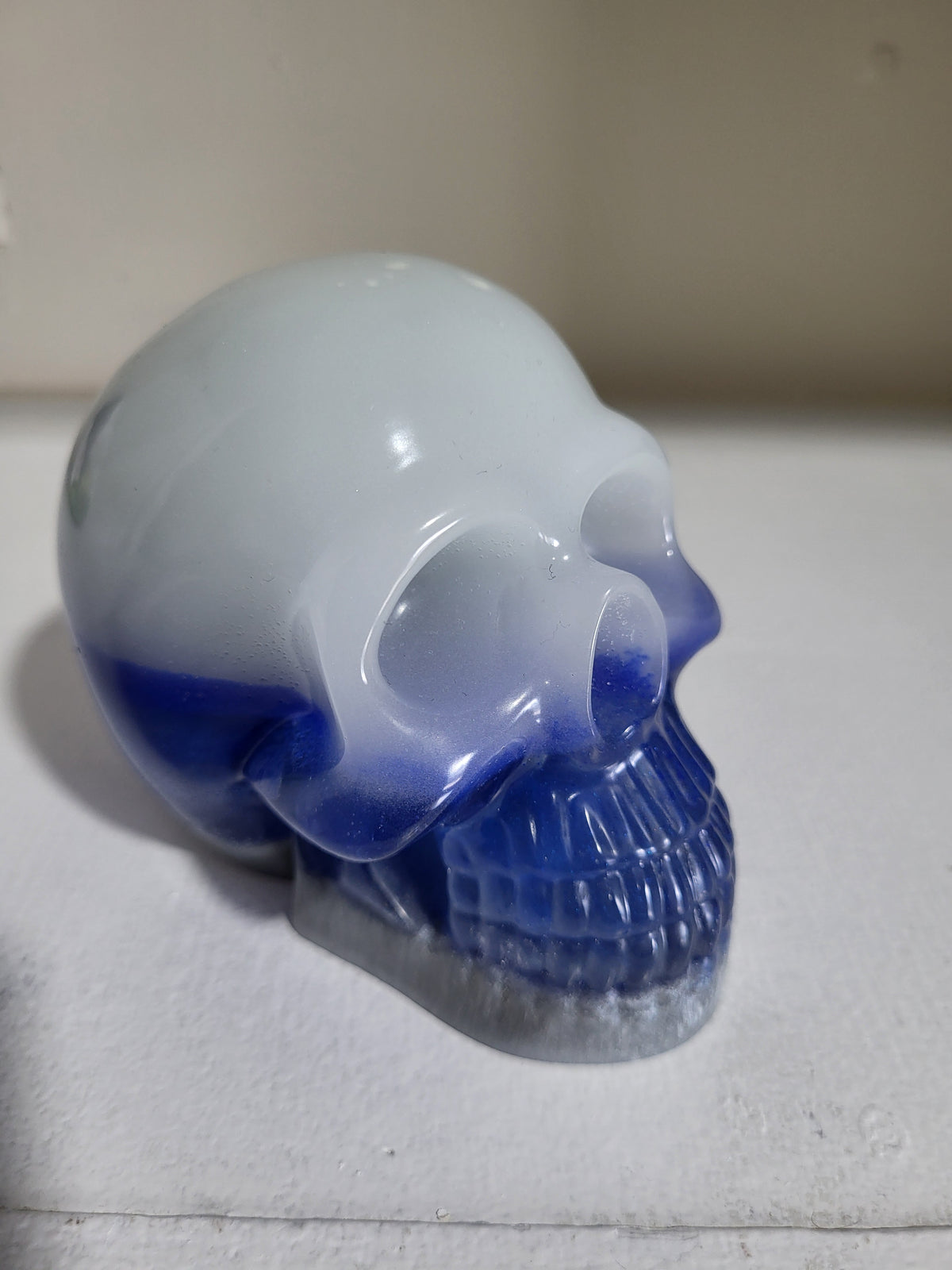 Glowing Skull Cobalt Blue and Gray